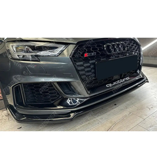 Audi RS3 (8V) Facelift 2017 - 2020 Gloss Black Risper Front Splitter