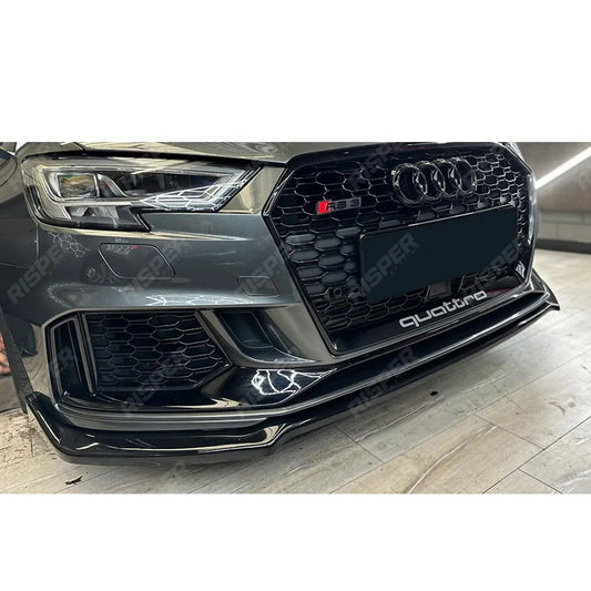 Audi RS3 (8V) Facelift 2017 - 2020 Gloss Black Risper Front Splitter