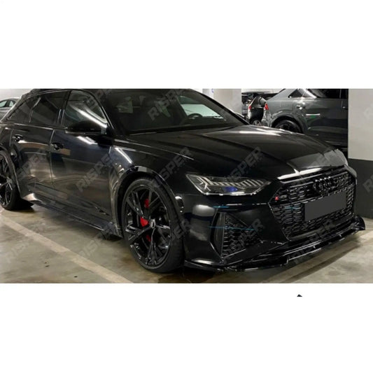 Audi RS6 C8 2019+ Gloss Black Risper Front Splitter Front Splitter