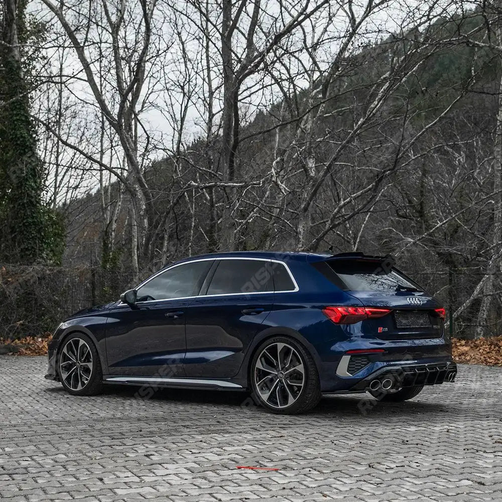 Audi S3 8Y 2020 - 2024 Rear Diffuser Valance / A3 S - LINE 8Y 2020 - 2024 Rear Diffuser Valance In Gloss Black