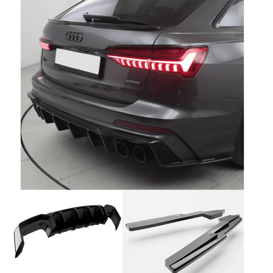 Audi S6 C8 (Sedan - Avant) 2019+ / Audi A6 C8 S - Line (Sedan - Avant) 2018+ Rear Valance & Rear Side Splitters