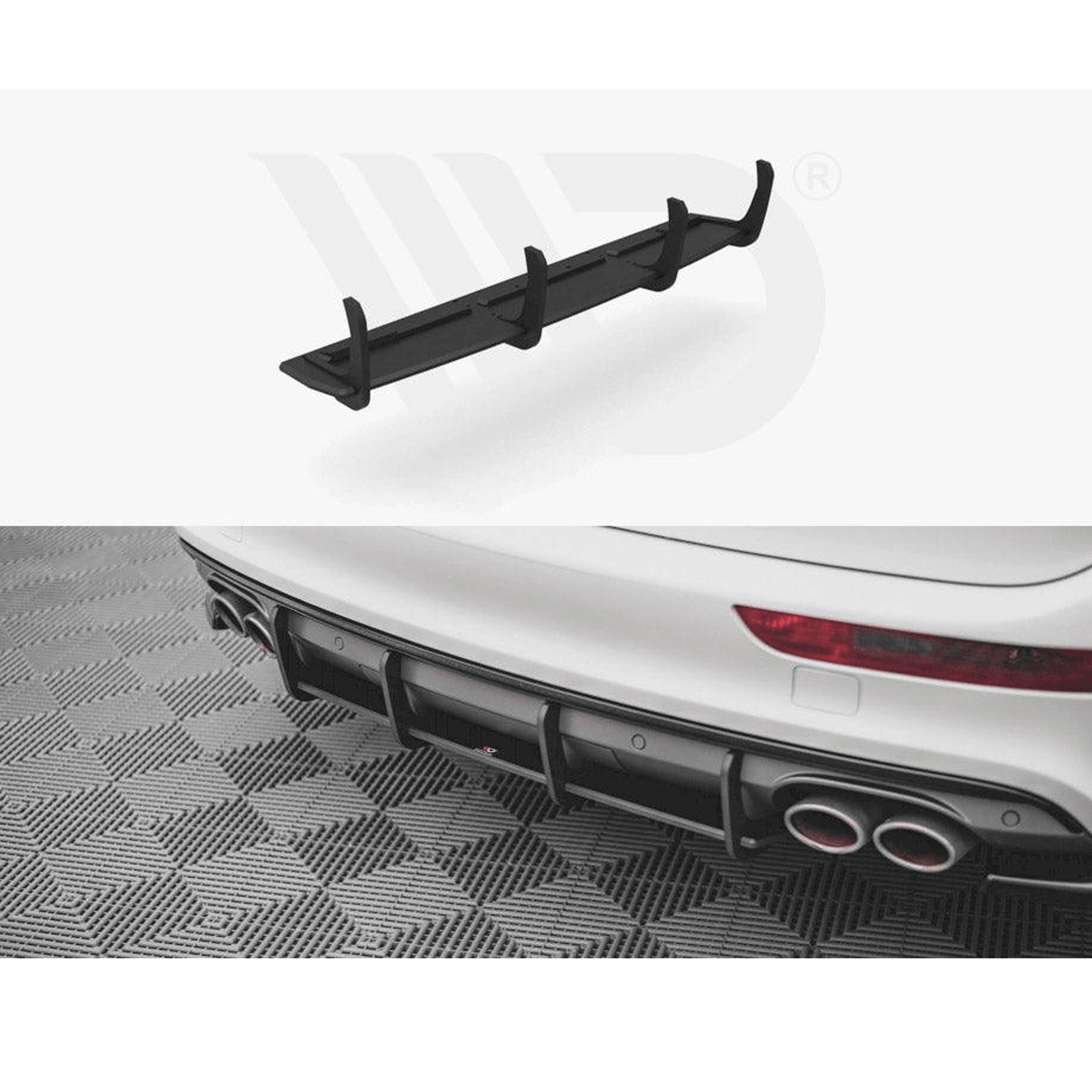 AUDI SQ5 MK1 (8R) 2012 - 2017 - MAXTON STREET PRO REAR DIFFUSER - MATTE BLACK