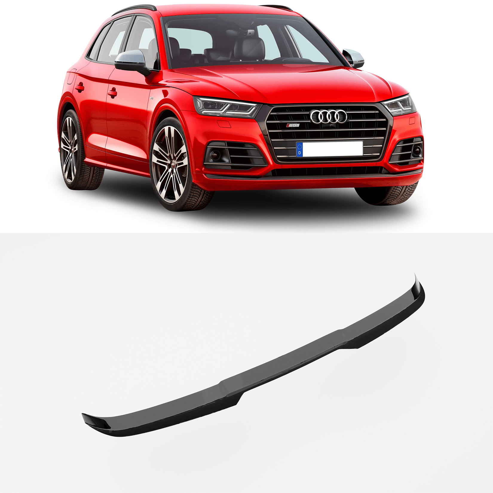 Audi SQ5 MK2 2017 On Spoiler / Audi Q5 S - Line MK2 2017 On Spoiler