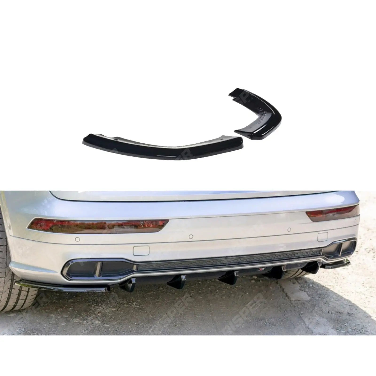 AUDI SQ5/Q5 S - LINE MK2 2017+ - MAXTON REAR BUMPER SPLITTERS - GLOSS BLACK