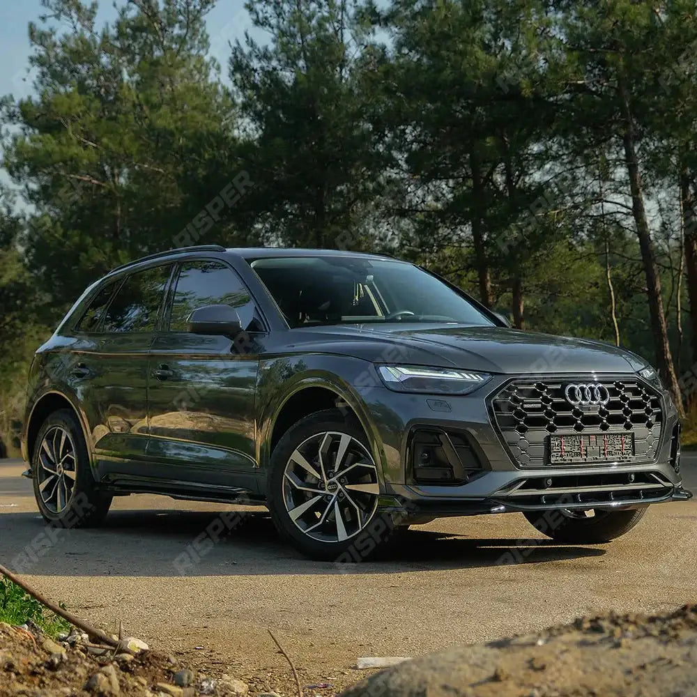 Audi SQ5 / Q5 S - Line Mk2 Facelift 2020 - 2024 Front Splitter In Gloss Black