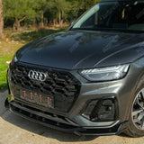 Audi SQ5 / Q5 S - Line Mk2 Facelift 2020 - 2024 Front Splitter In Gloss Black