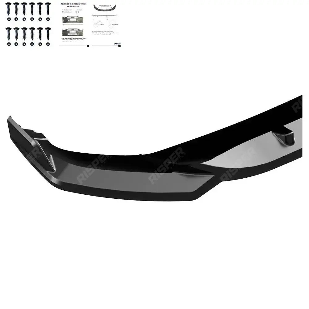 Audi SQ5 / Q5 S - Line Mk2 Facelift 2020 - 2024 Front Splitter In Gloss Black