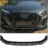 Audi SQ5 / Q5 S - Line Mk2 Facelift 2020 - 2024 Front Splitter In Gloss Black