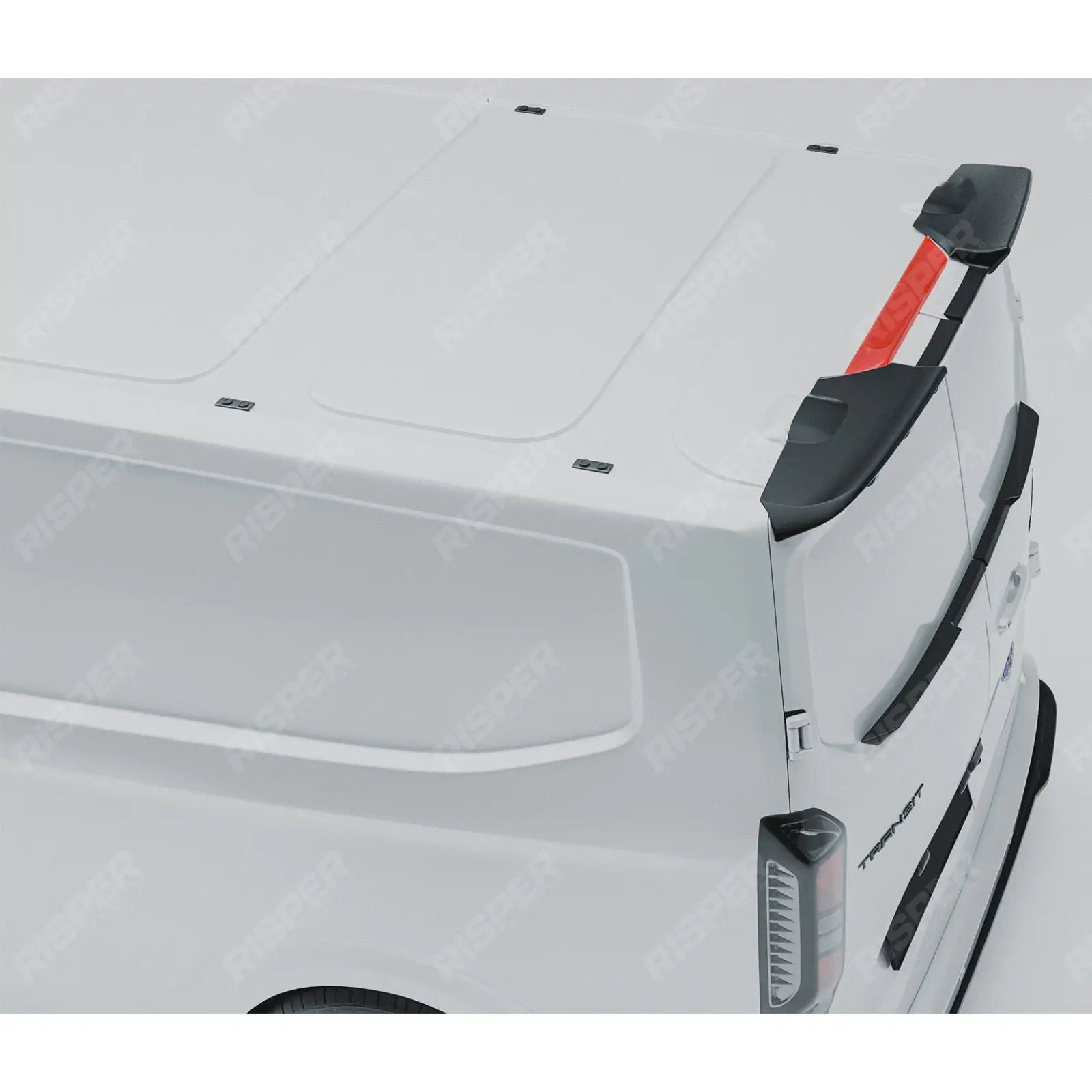 Ford Transit Custom MK2 2023+ Barn Door Mid Spoiler In Gloss Black Rear Spoilers