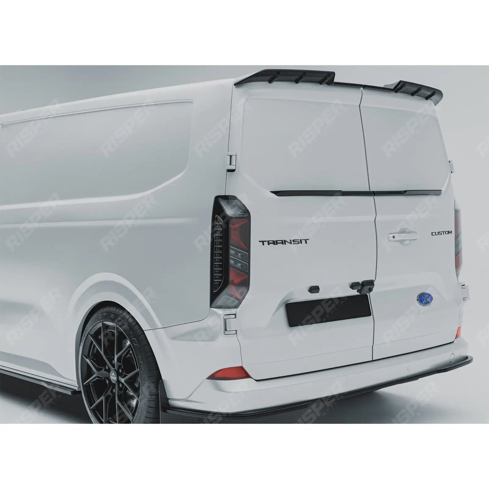 Barn Door Mid Spoiler In Gloss Black For Ford Transit Custom MK2 2023+ Secondary image