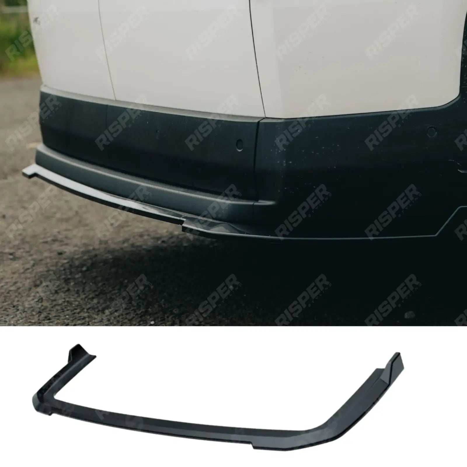 Barn Door Rear Bumper Splitter in Gloss Black For Kia Pv5 Cargo 2025+ - Rear Bumper Splitters