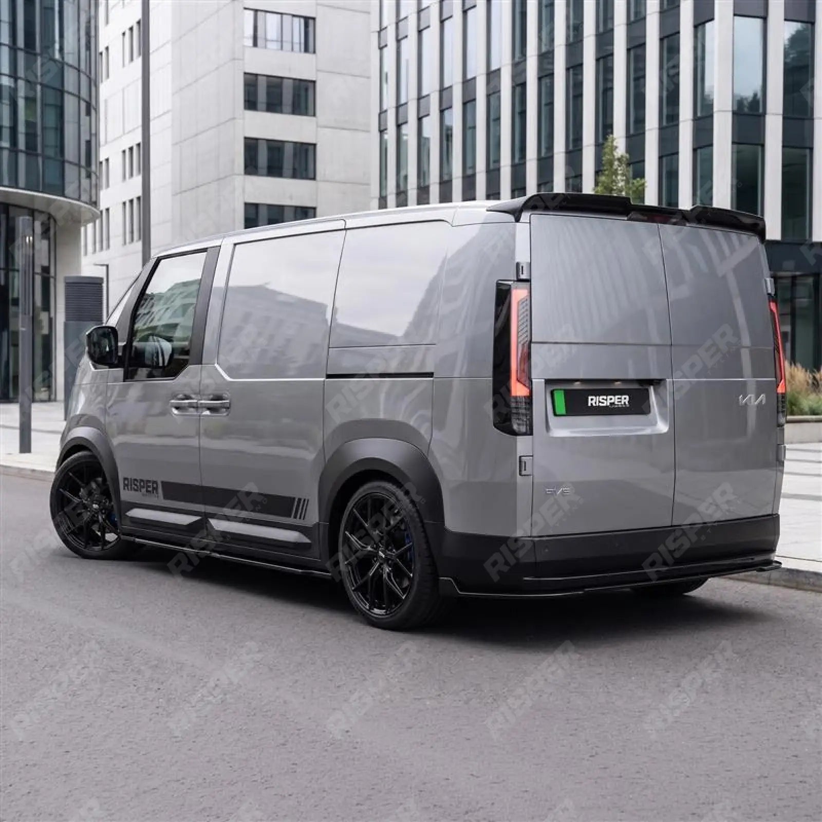 Barn Door Rear Spoiler in Gloss Black For Kia Pv5 Cargo 2025+ - Rear Spoilers