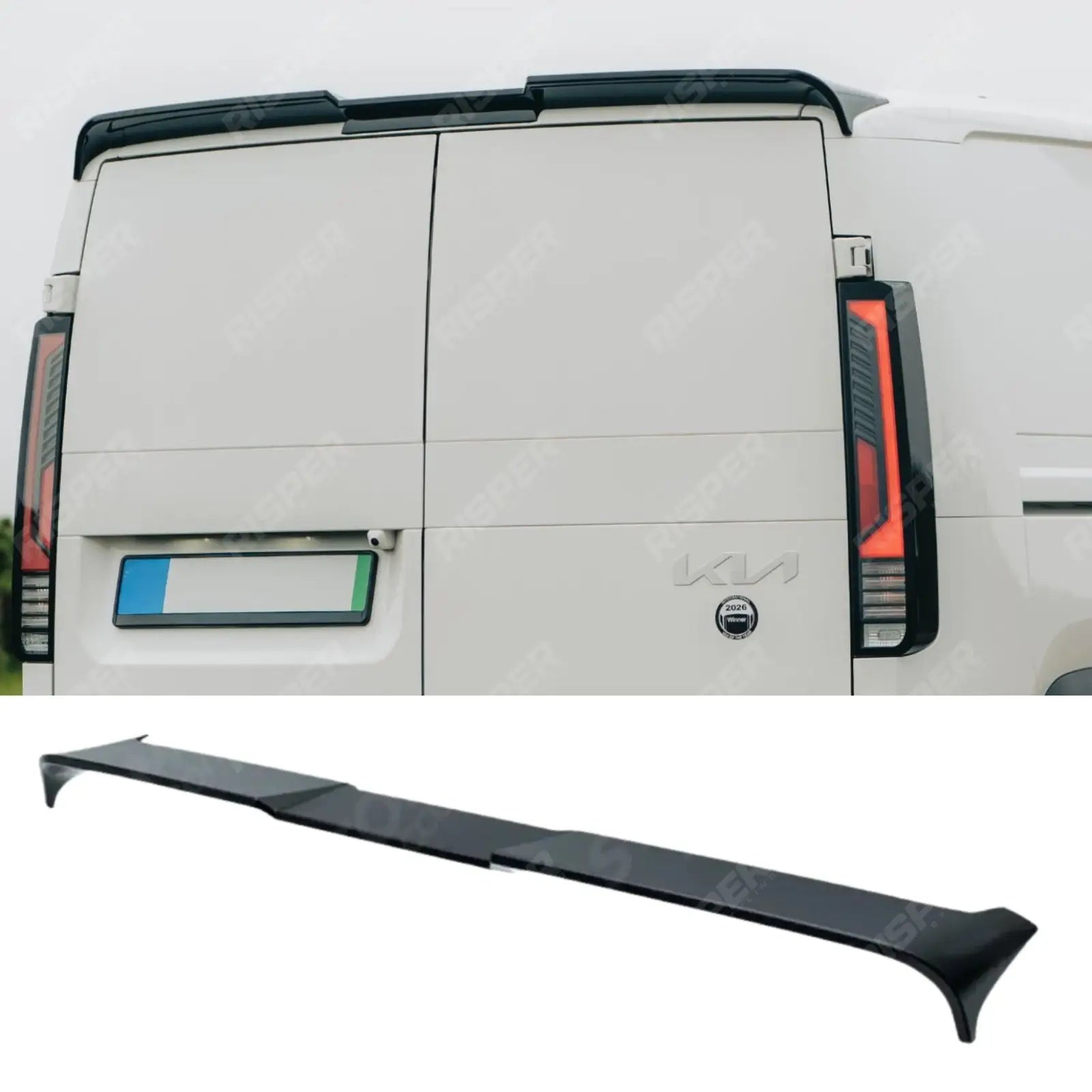 Barn Door Rear Spoiler in Gloss Black For Kia Pv5 Cargo 2025+ - Rear Spoilers