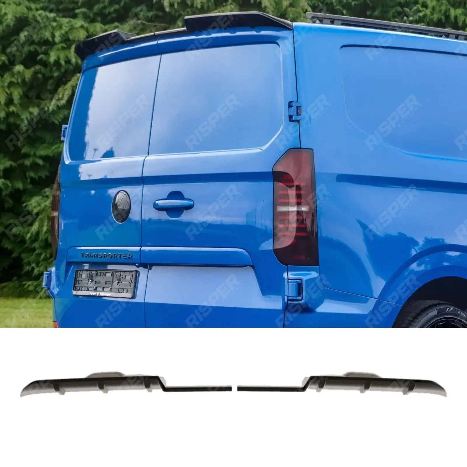 Volkswagen Transporter T7 2025+ Barn Door V1 Spoiler In Gloss Black Spoiler Main image