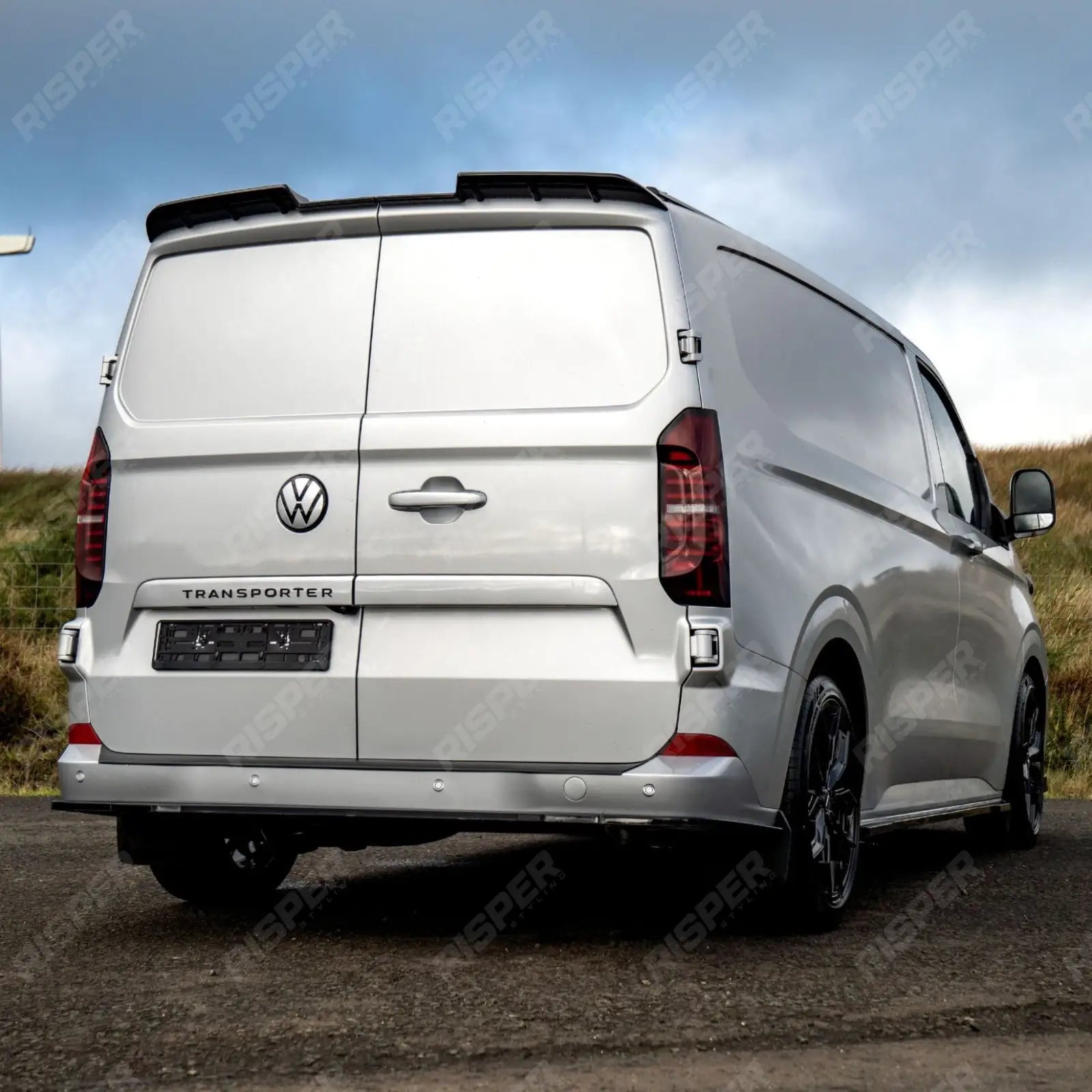 Volkswagen Transporter T7 2025+ Barn Door V1 Spoiler In Gloss Black Rear Spoilers