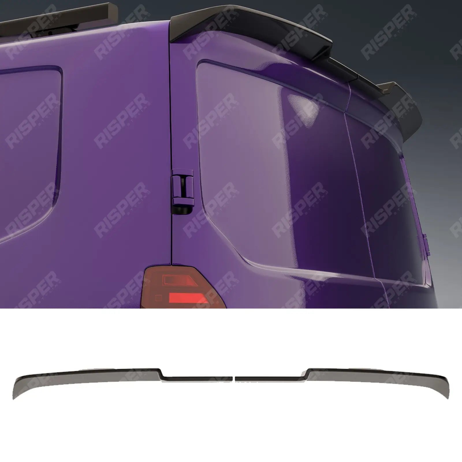 Volkswagen Transporter T7 2025+ Barn Door V2 Spoiler In Gloss Black Spoiler