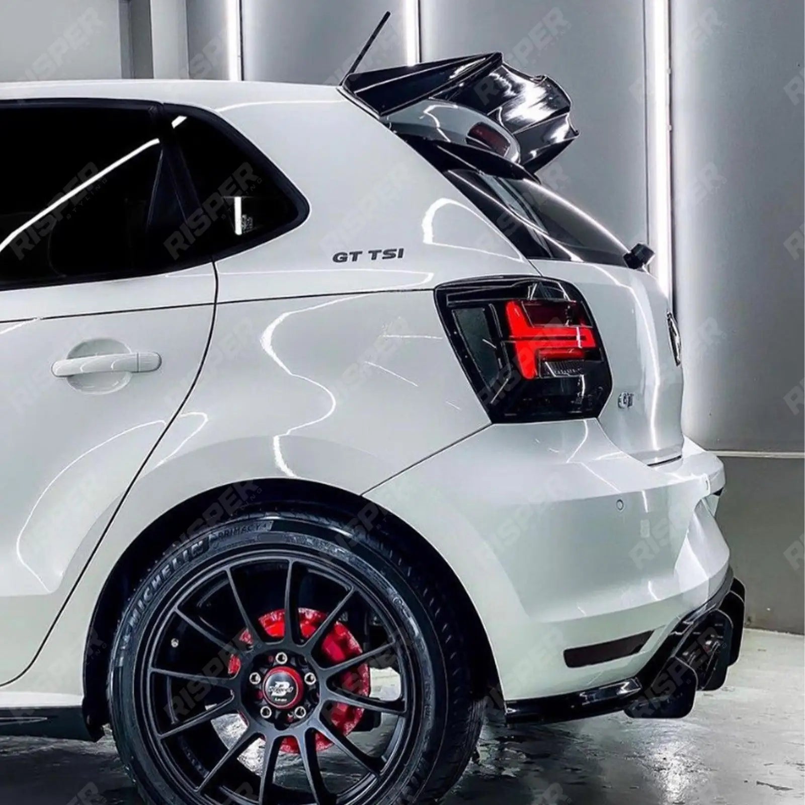 'Batman' Style Rear Spoiler in Gloss Black For VW Polo 2009-2018 6C 6R GTI R Secondary image