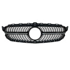 Black and Chrome Diamond Grill (Camera Compatible) For Mercedes C205 W205 2015-2018 - Grilles