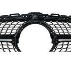 Black and Chrome Diamond Grill (Camera Compatible) For Mercedes C205 W205 2015-2018 - Grilles