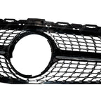Black and Chrome Diamond Grill (Without Camera) For Mercedes C205 W205 2015-2018 - Grilles