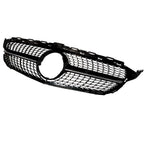 Black and Chrome Diamond Grill (Without Camera) For Mercedes C205 W205 2015-2018 - Grilles
