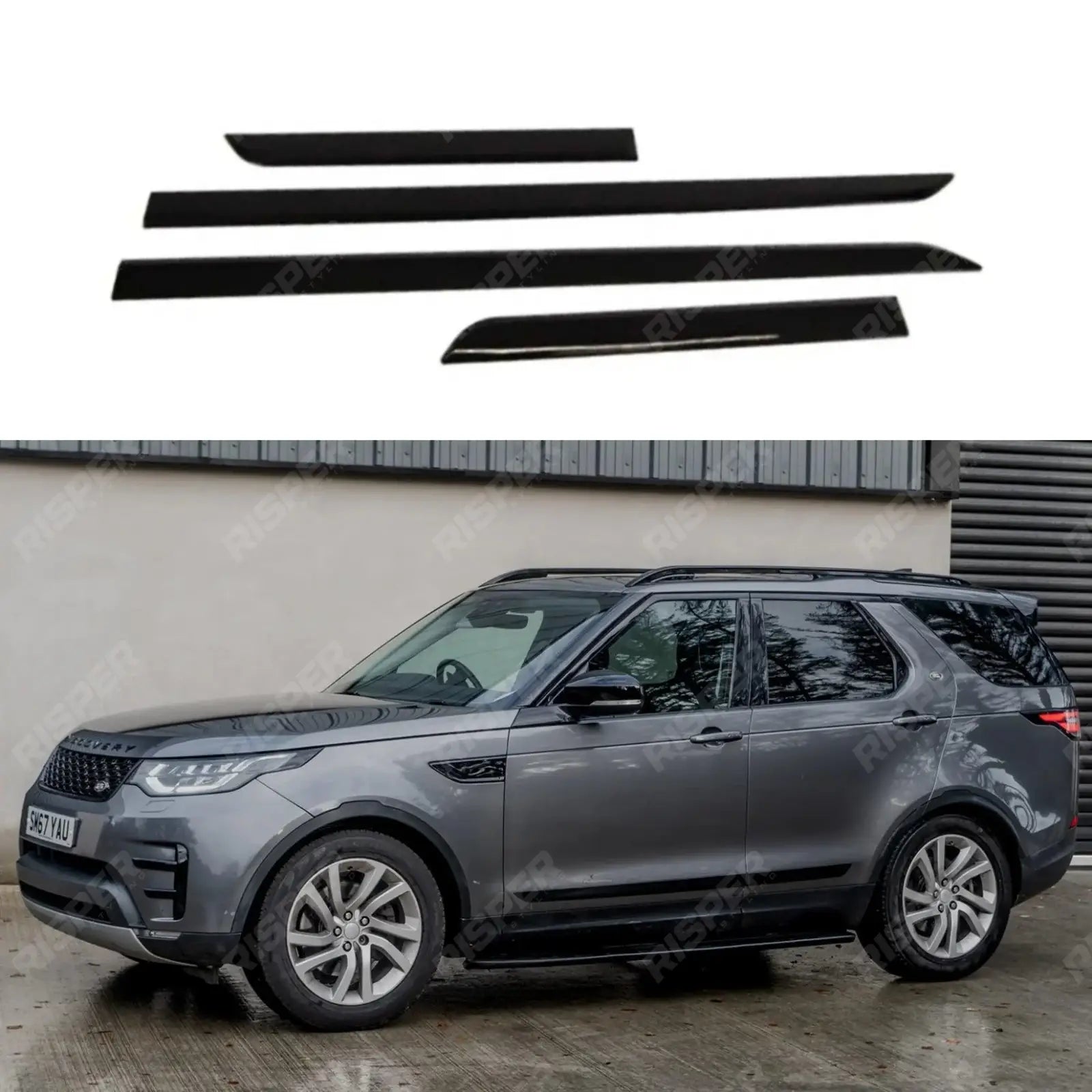 Land Rover Discovery 5 2017 - 2019 – Black Dynamic Door Mouldings Side Trim Main image