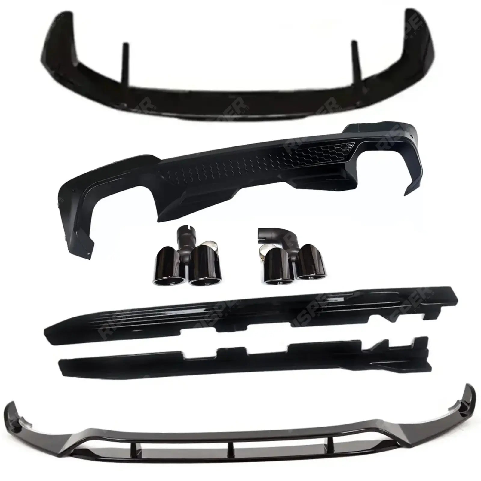 BMW X3 G01 2018-2021 Black Knight Aero Kit With Exhaust Tips In Gloss Black - Aero Kit Main image