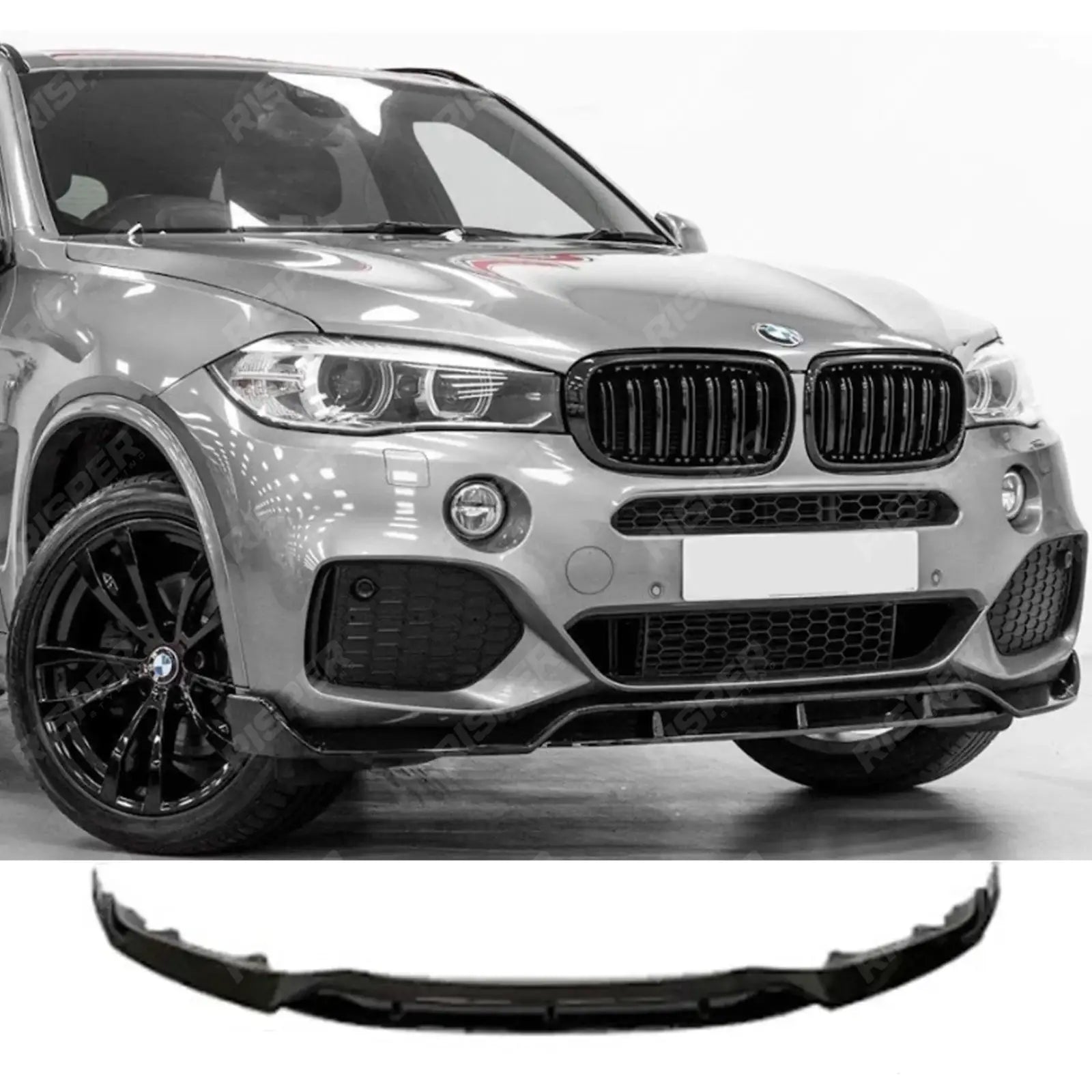 BMW X5 F15 2013-2018 Black Knight Front Splitter In Gloss Black - Front Splitter Main image