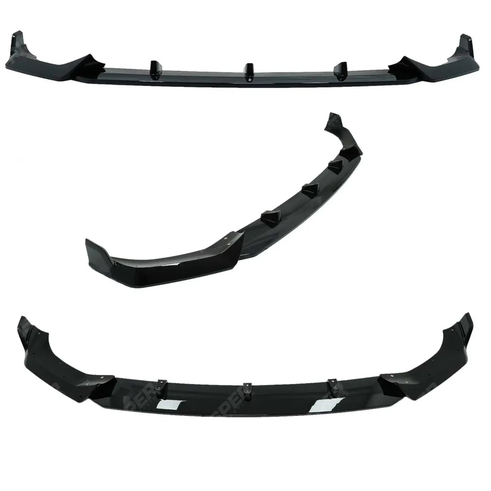 BMW X7 G07 2018-2023 Black Knight Front Splitter In Gloss Black - Front Splitter