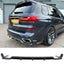 BMW X7 G07 2018-2023 Black Knight Rear Diffuser In Carbon Style - Diffuser