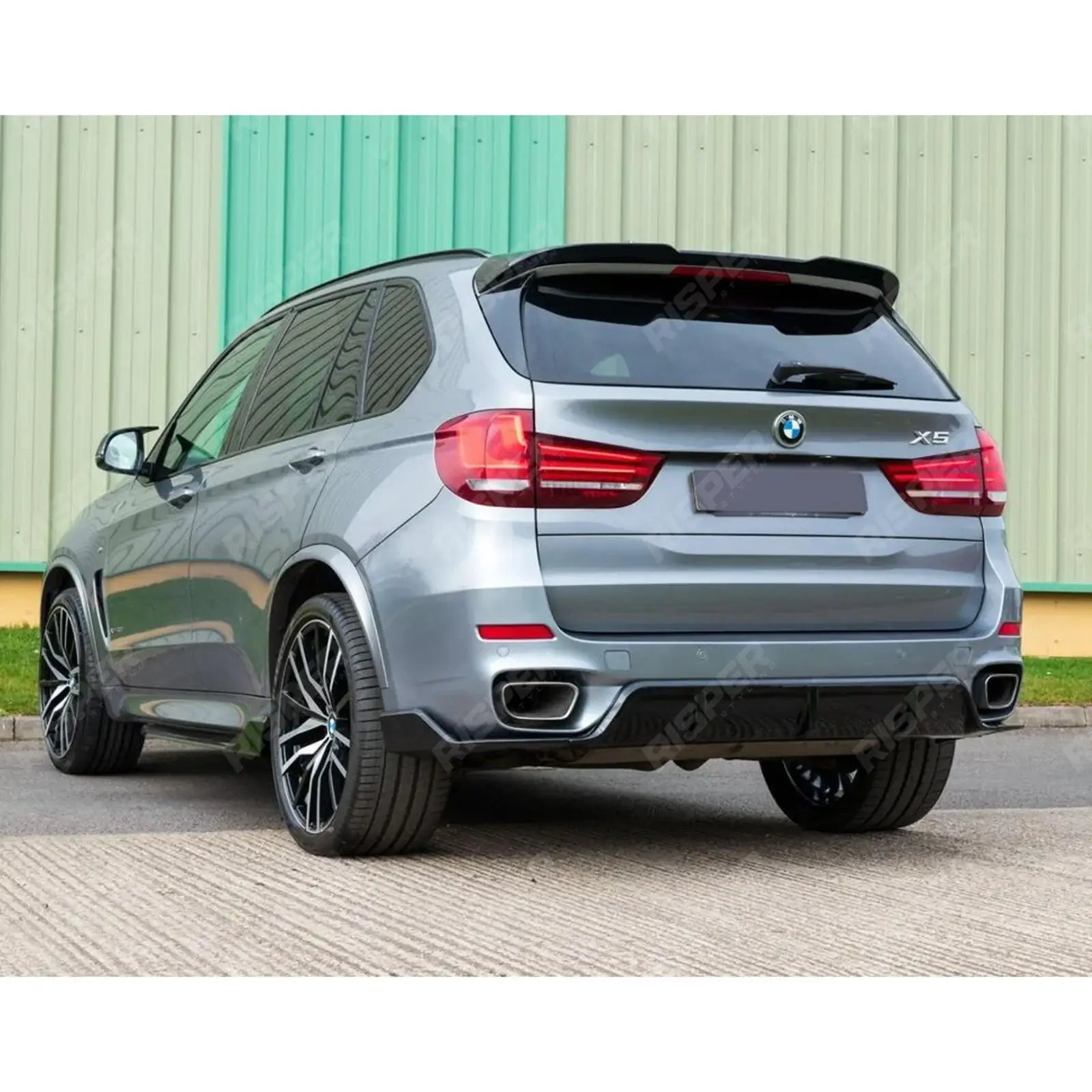 BMW X5 F15 2013-2018 Black Knight Rear Diffuser In Gloss Black - Diffuser