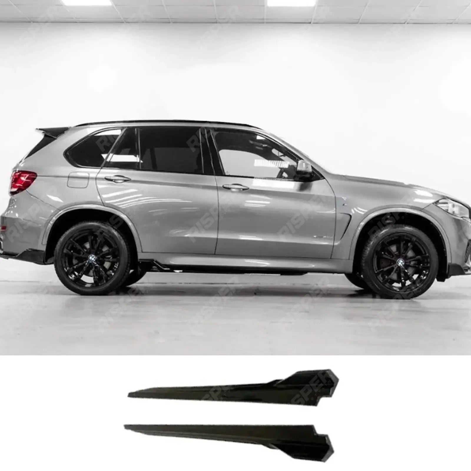 BMW X5 F15 2013-2018 Black Knight Side Skirts In Gloss Black - Side Skirt Splitters Main image