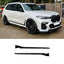 BMW X7 2018-2023 Black Knight Side Skirts In Gloss Black - Side Skirt Splitters