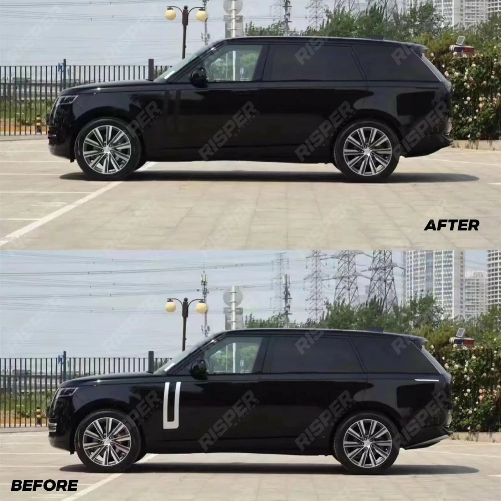 Black Trim Pack Grill Vents Bumper Trims For Range Rover Vogue 2023 On Secondary image