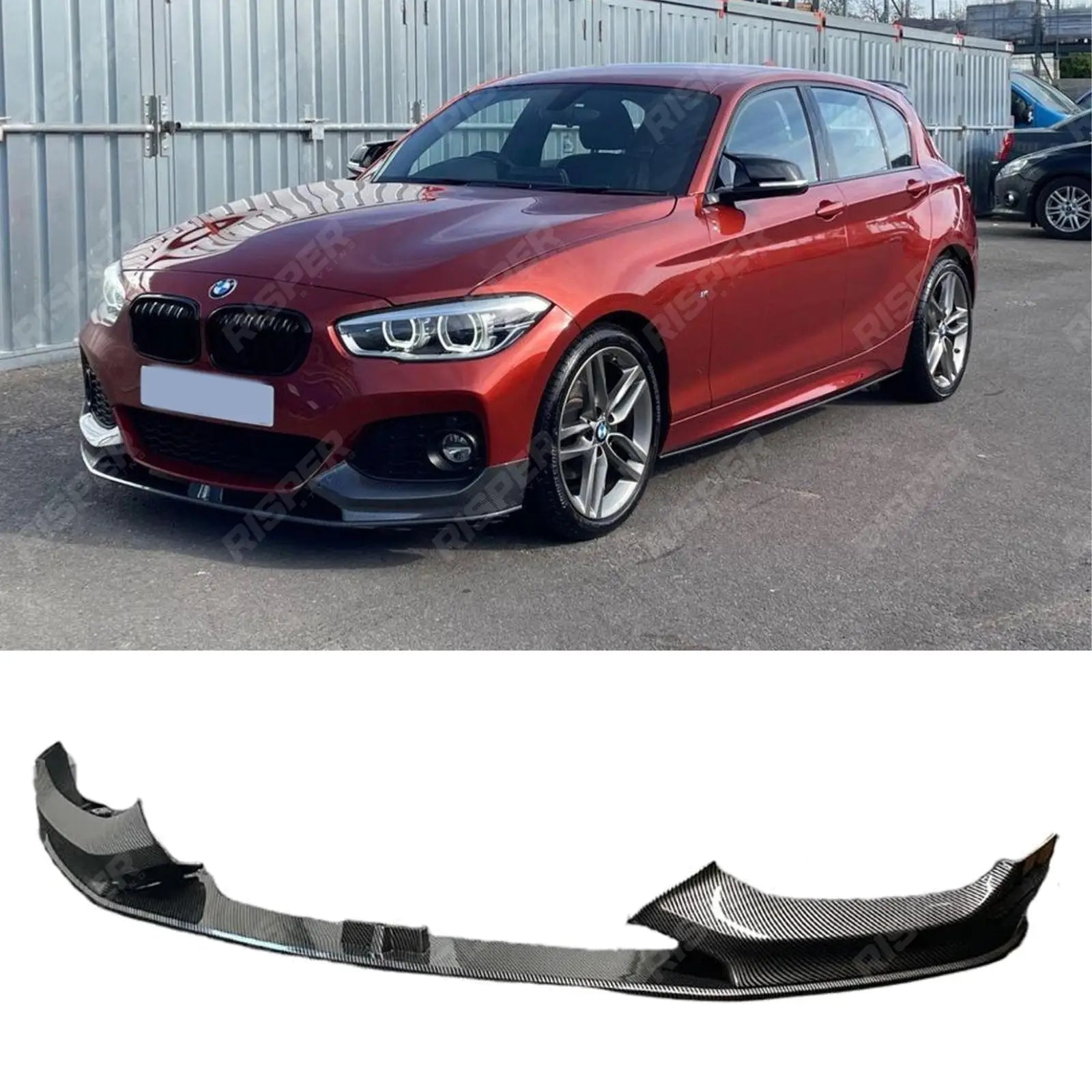 Bmw 1 Series F20 Lci - Front Splitter Lip M Sport In Carbon Look Main image