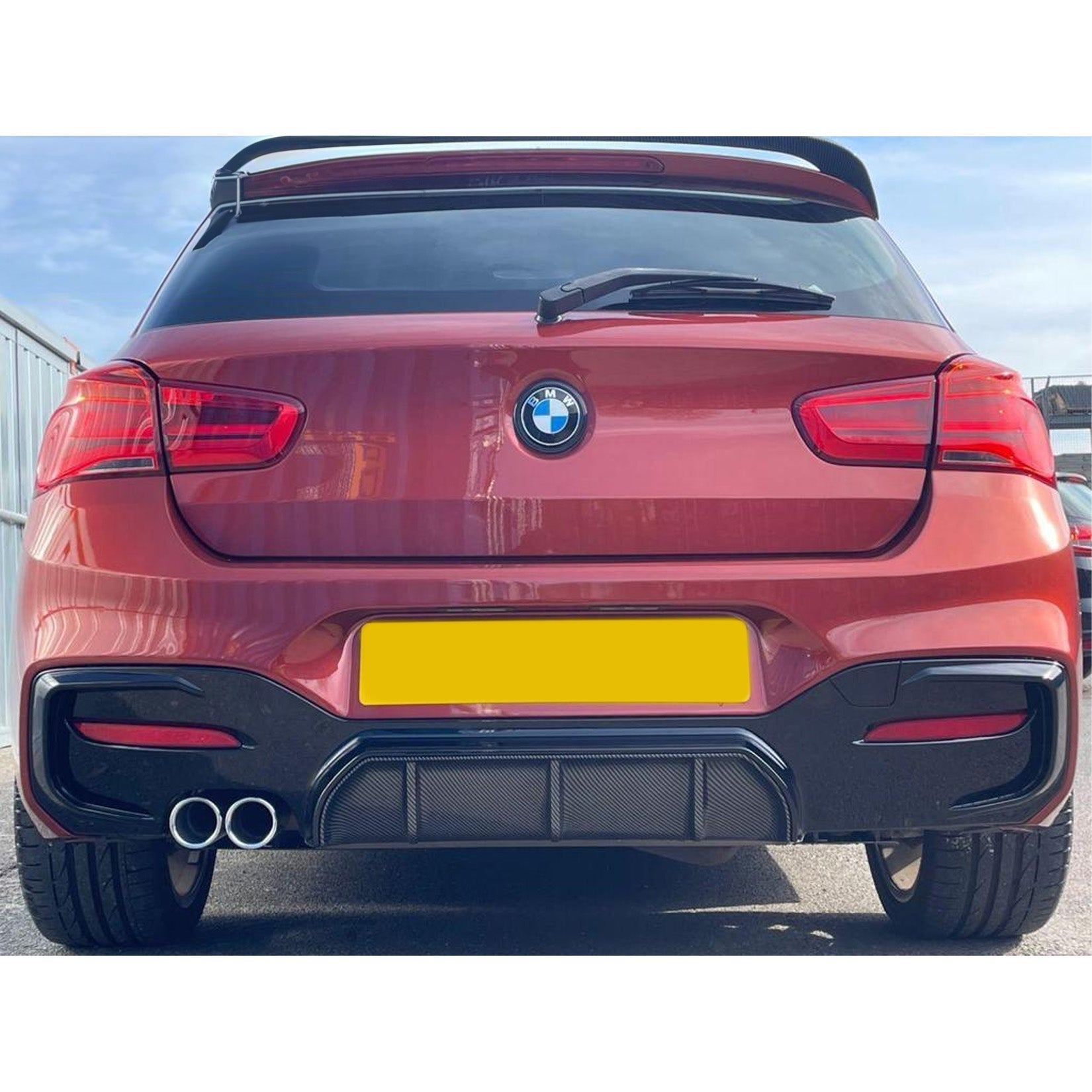 Bmw 1 Series F20 M Sport Lci 2015 - 2019 Rear Diffuser In Carbon Look 00____