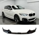 BMW 1 Series F20 M Sport LCI Facelift 2015 - 2019 Gloss Black Front Splitter Lip