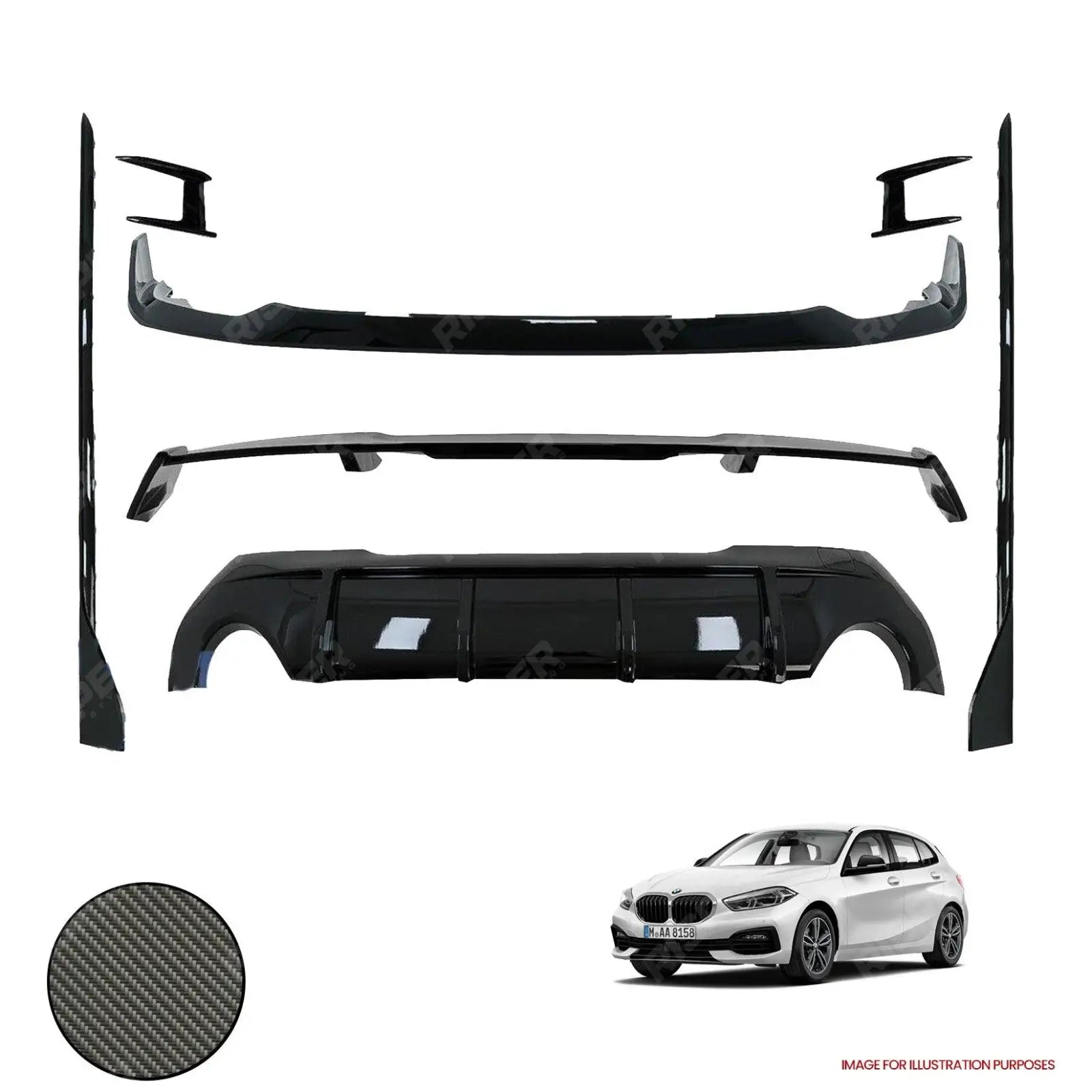 BMW 1 Series F40 2018 - 2024 Carbon Look Full Aero Kit Main image