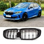 BMW 1 Series F40 2018 - 2024 Gloss Black Double Slat Front Grill