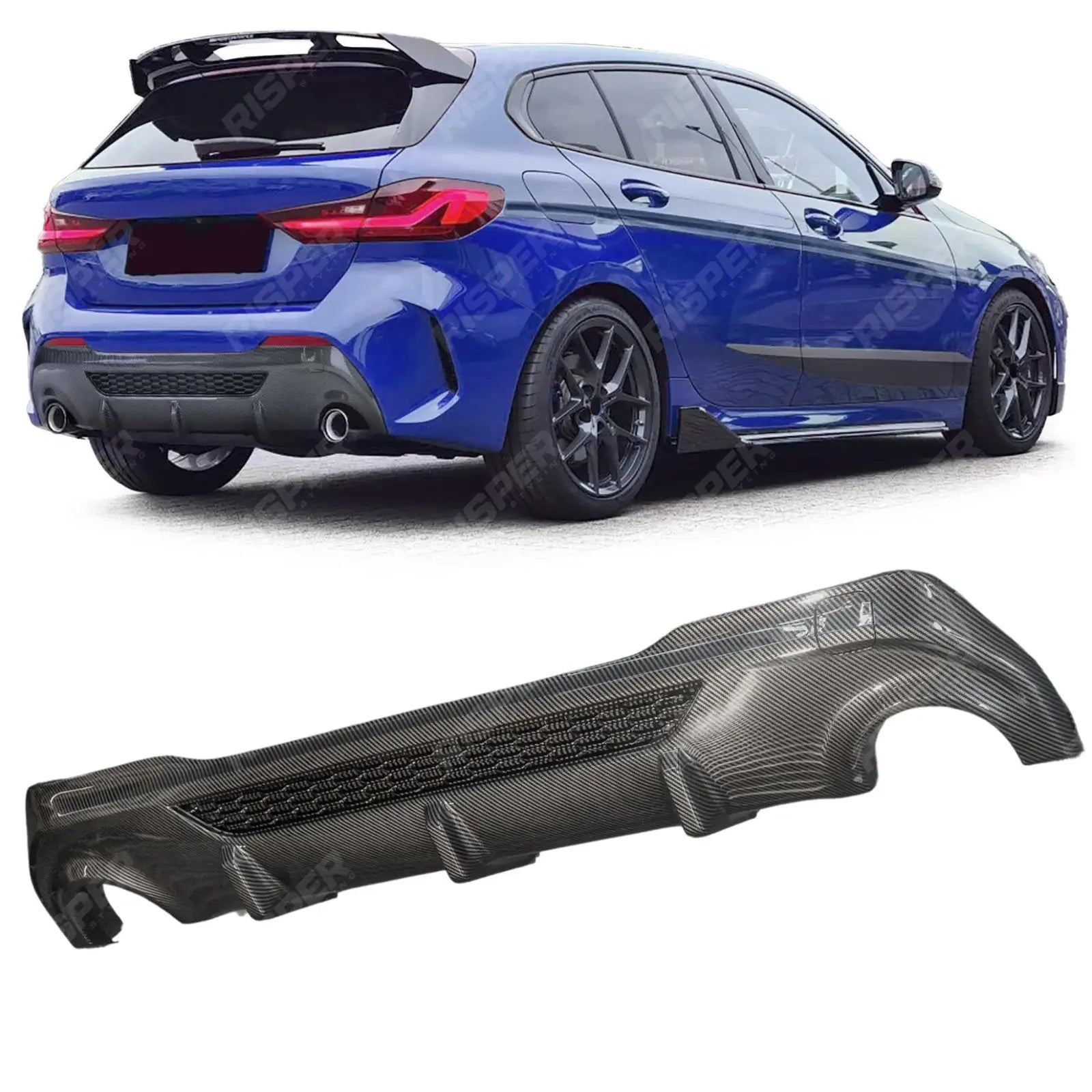 Bmw 1 Series F40 M Sport 2018 - 2024 M135i Rear Diffuser 0__0 In Carbon Look Main image