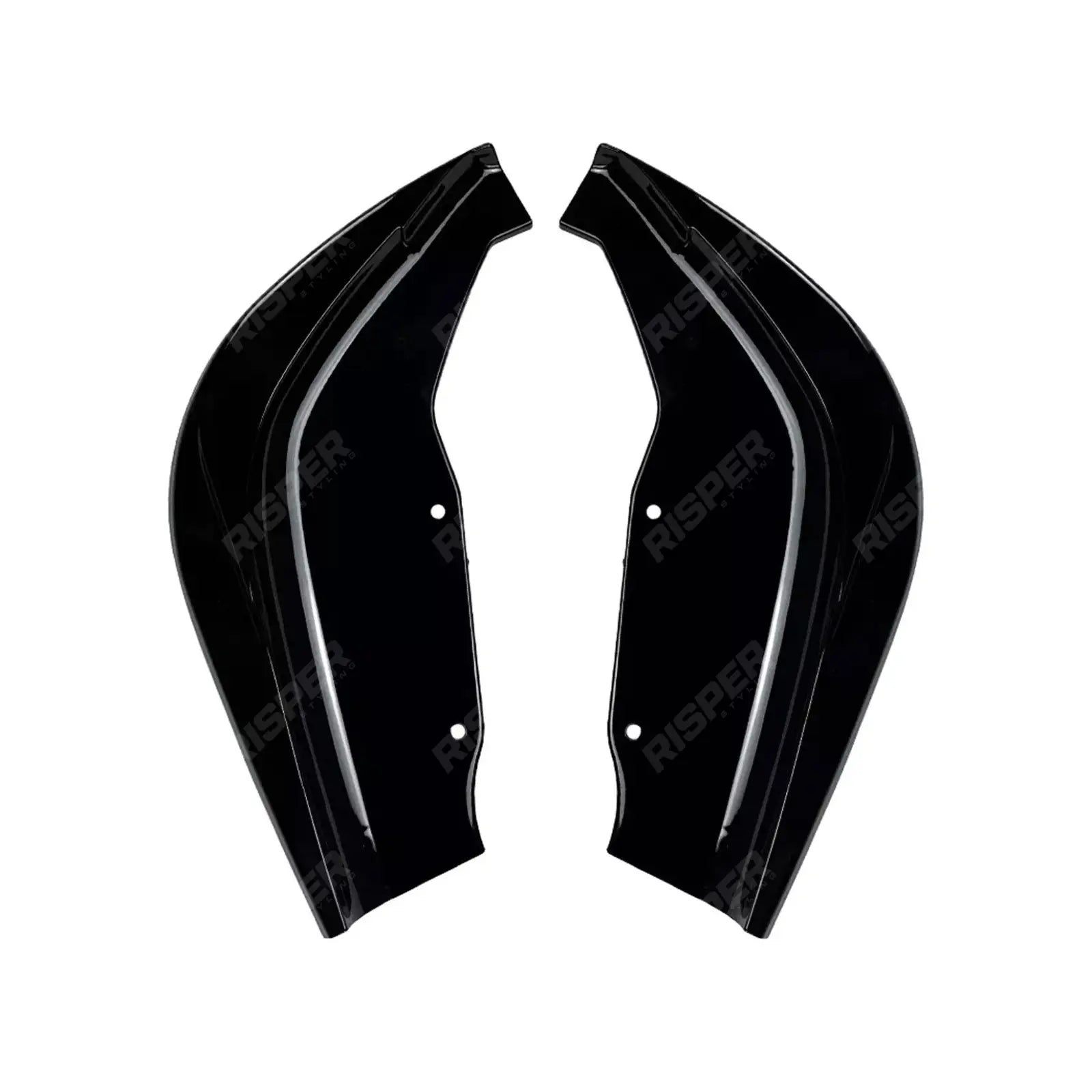 BMW 1 SERIES F40 M SPORT 2019-2024 REAR BUMPER CORNER SPLITTERS IN GLOSS BLACK Rear Side Splitters