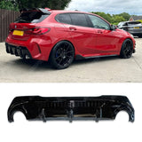 BMW 1 Series F40 M135i 2018 - 2024 Gloss Black Rear Diffuser