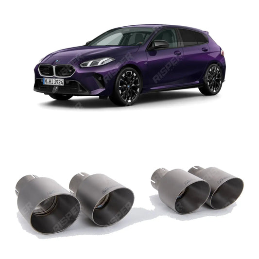 BMW 1 Series F70 M135i xDrive Milltek Sport OPF Back Exhaust System Oe Rear Diffuser - Brushed Titanium Tips Exhaust