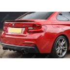 BMW 2 Series F22 M Sport 2013 - 2018 Matte Black Rear Diffuser - Dual Single Exit