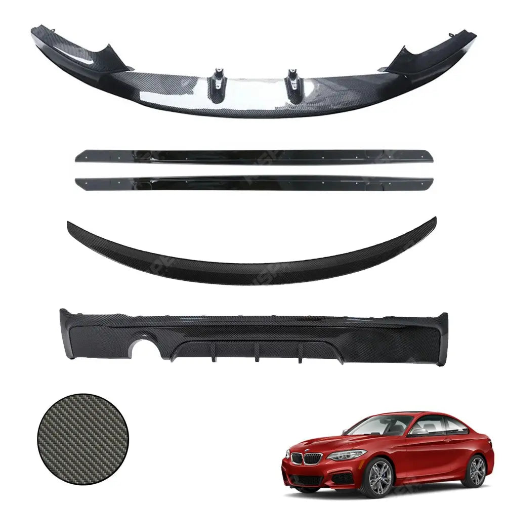 BMW 2 Series F22 M Sport 2014 - 2021 Carbon Look Full Aero Body Kit - Diffuser 0___