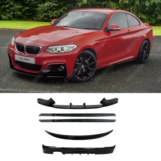 BMW 2 Series F22 M Sport 2014-2021 Gloss Black Full Aero Body Kit - Diffuser 00____