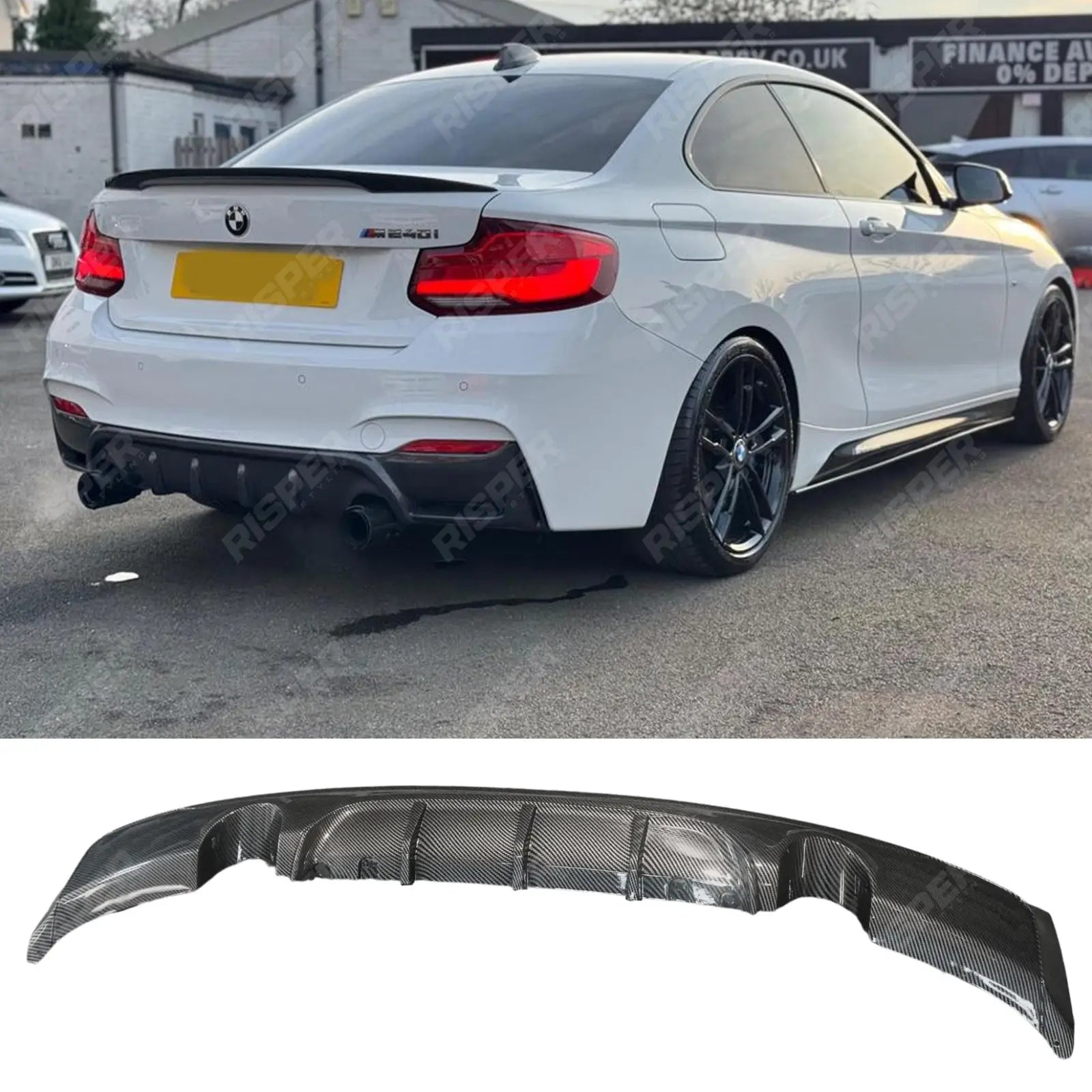 Bmw 2 Series F22 M Sport 2014 - 2021 Rear Diffuser In Carbon Look 0__0 Main image