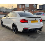 Bmw 2 Series F22 M Sport 2014 - 2021 Rear Diffuser In Carbon Look 0__0