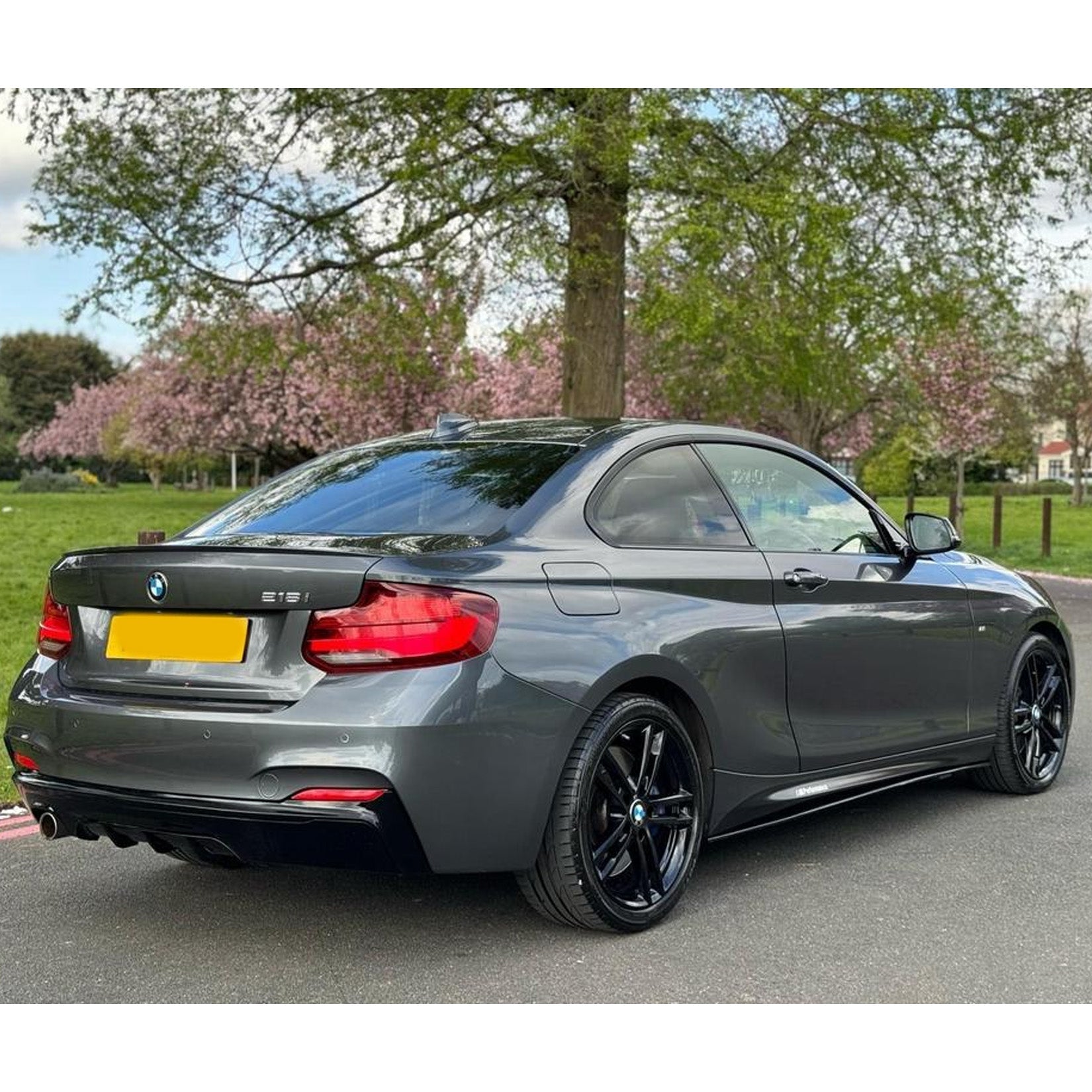 Bmw 2 Series F22 M Sport 2014 - 2021 Rear Diffuser In Gloss Black 0___
