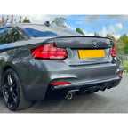 Bmw 2 Series F22 M Sport 2014 - 2021 Rear Diffuser In Gloss Black 0___